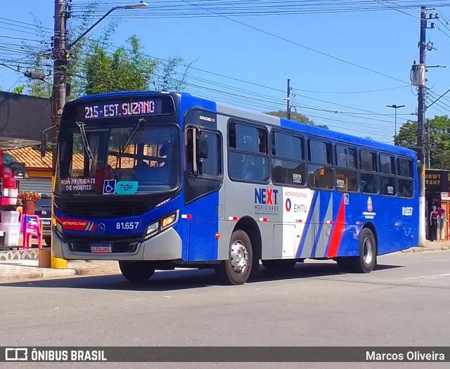 Next Mobilidade - ABC Sistema de Transporte 81.657 na cidade de Ribeirão Pires, São Paulo, Brasil, por Marcos Oliveira. ID da foto: 11491391.