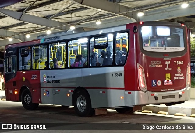 Transwolff Transportes e Turismo 7 8849 na cidade de São Paulo, São Paulo, Brasil, por Diego Cardoso da Silva. ID da foto: 11489023.