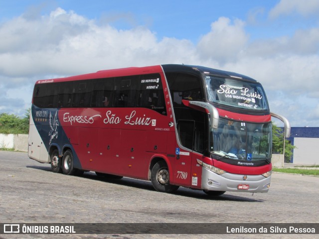 Expresso São Luiz 7780 na cidade de Caruaru, Pernambuco, Brasil, por Lenilson da Silva Pessoa. ID da foto: 11490881.