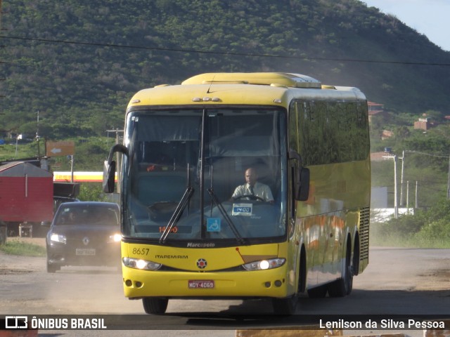 Viação Itapemirim 8657 na cidade de Taquaritinga do Norte, Pernambuco, Brasil, por Lenilson da Silva Pessoa. ID da foto: 11491260.