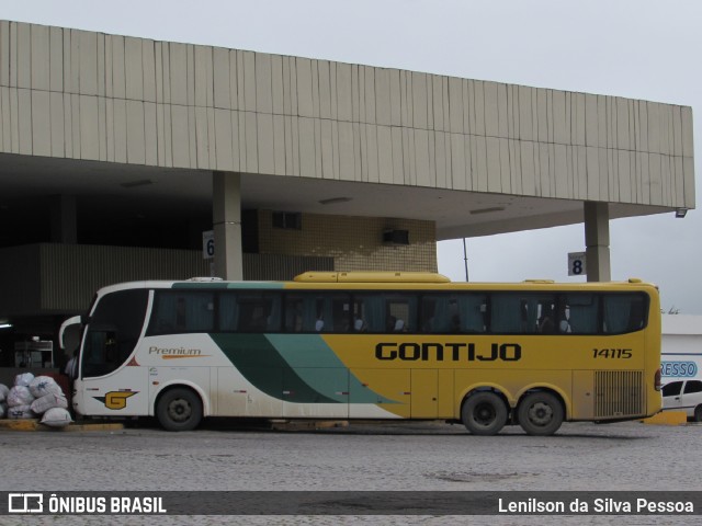 Empresa Gontijo de Transportes 14115 na cidade de Caruaru, Pernambuco, Brasil, por Lenilson da Silva Pessoa. ID da foto: 11493180.