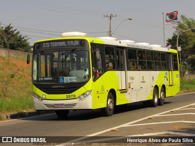 Itajaí Transportes Coletivos 2070 na cidade de Campinas, São Paulo, Brasil, por Henrique Alves de Paula Silva. Número da foto: #11491550.