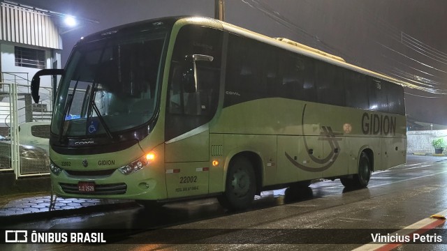 Gidion Transporte e Turismo 22002 na cidade de Joinville, Santa Catarina, Brasil, por Vinicius Petris. ID da foto: 11491652.