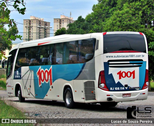 Auto Viação 1001 RJ 108.114 na cidade de Campos dos Goytacazes, Rio de Janeiro, Brasil, por Lucas de Souza Pereira. ID da foto: 11492621.