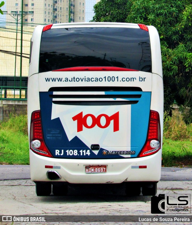 Auto Viação 1001 RJ 108.114 na cidade de Campos dos Goytacazes, Rio de Janeiro, Brasil, por Lucas de Souza Pereira. ID da foto: 11492622.