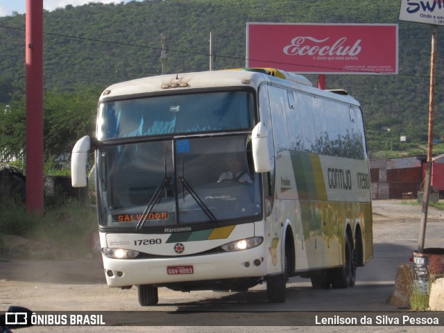 Empresa Gontijo de Transportes 17280 na cidade de Taquaritinga do Norte, Pernambuco, Brasil, por Lenilson da Silva Pessoa. ID da foto: 11494984.