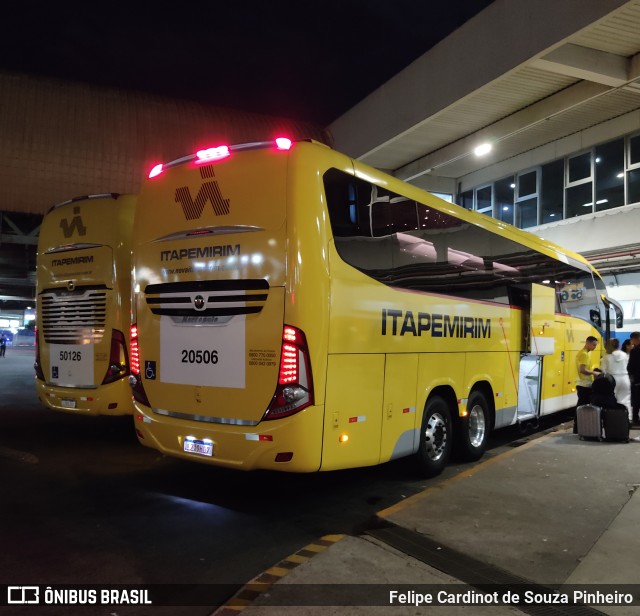 Viação Itapemirim 20506 na cidade de Rio de Janeiro, Rio de Janeiro, Brasil, por Felipe Cardinot de Souza Pinheiro. Número da foto: #11493667.