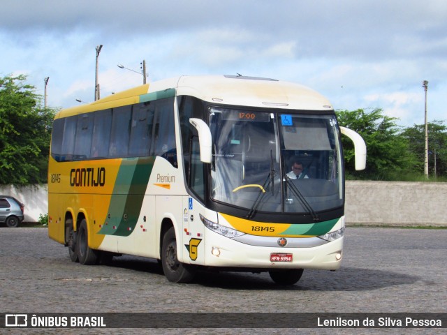 Empresa Gontijo de Transportes 18145 na cidade de Caruaru, Pernambuco, Brasil, por Lenilson da Silva Pessoa. ID da foto: 11494910.