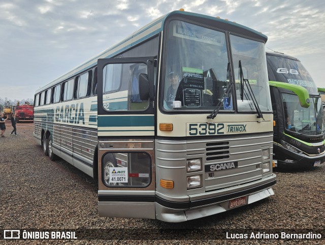 Viação Garcia 5392 na cidade de Londrina, Paraná, Brasil, por Lucas Adriano Bernardino. ID da foto: 11418614.