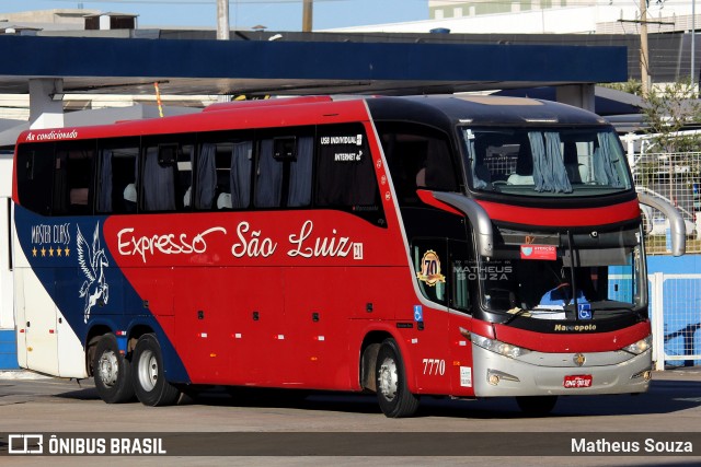 Expresso São Luiz 7770 na cidade de Goiânia, Goiás, Brasil, por Matheus Souza. Número da foto: #11418546.