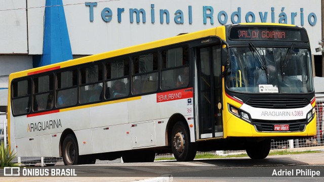 Viação Araguarina 3169 na cidade de Goiânia, Goiás, Brasil, por Adriel Philipe. ID da foto: 11418547.