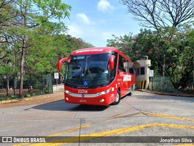 Viação Santa Cruz 22218 na cidade de São Paulo, São Paulo, Brasil, por Jonathan Silva. ID da foto: 11417076.