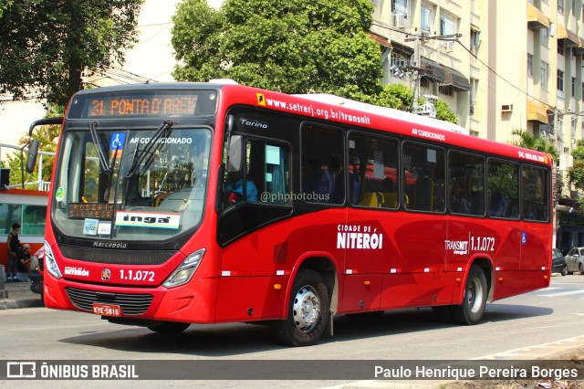 Auto Lotação Ingá 1.1.072 na cidade de Niterói, Rio de Janeiro, Brasil, por Paulo Henrique Pereira Borges. Número da foto: #11418430.