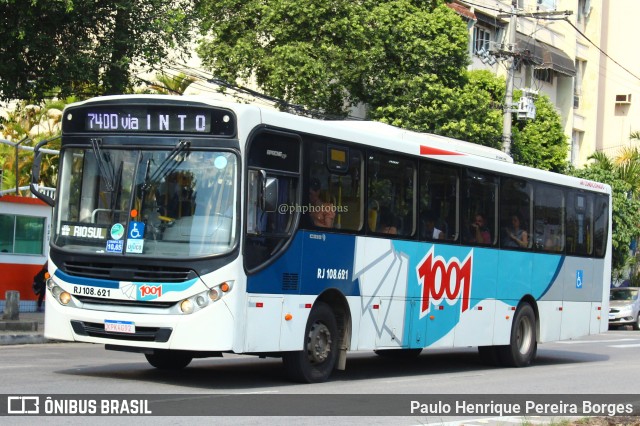 Auto Viação 1001 RJ 108.621 na cidade de Niterói, Rio de Janeiro, Brasil, por Paulo Henrique Pereira Borges. ID da foto: 11418435.