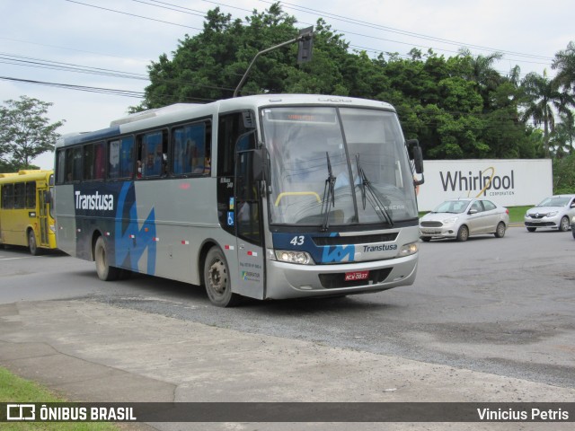 Transtusa - Transporte e Turismo Santo Antônio 43 na cidade de Joinville, Santa Catarina, Brasil, por Vinicius Petris. Número da foto: #11417854.