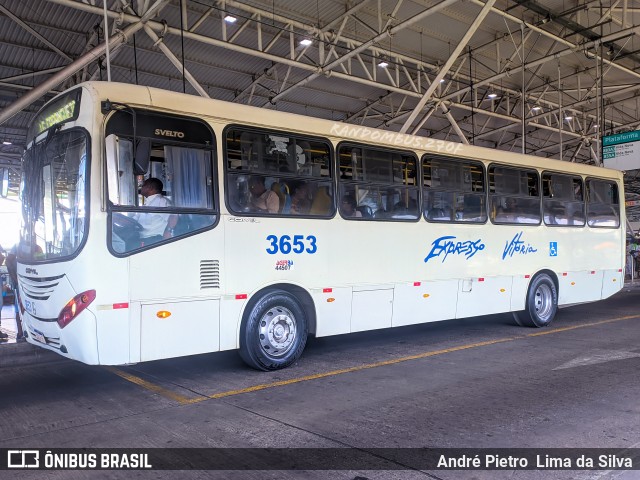 Expresso Vitória Bahia 3653 na cidade de Lauro de Freitas, Bahia, Brasil, por André Pietro  Lima da Silva. ID da foto: 11416469.