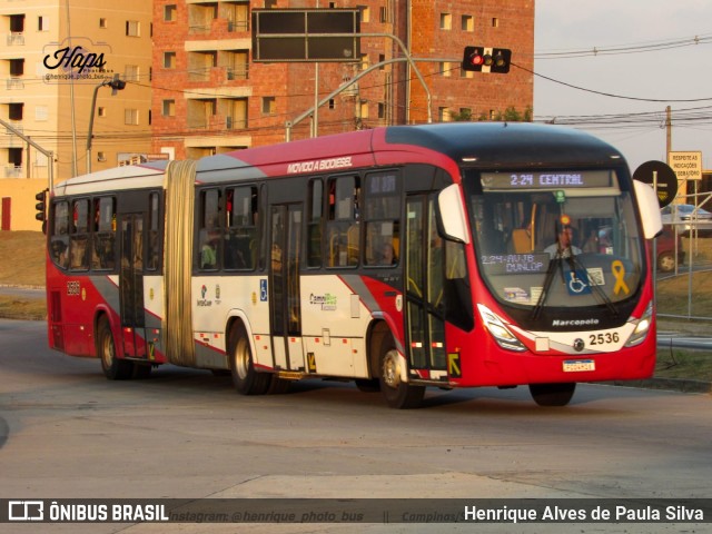 Expresso CampiBus 2536 na cidade de Campinas, São Paulo, Brasil, por Henrique Alves de Paula Silva. Número da foto: #11417820.