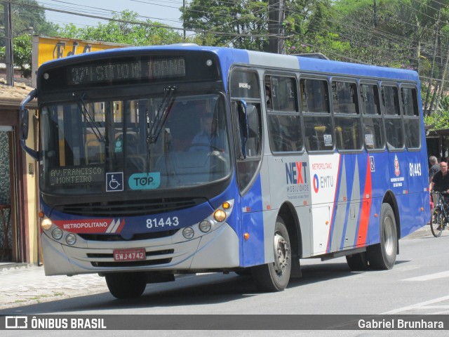 Next Mobilidade - ABC Sistema de Transporte 81.443 na cidade de Ribeirão Pires, São Paulo, Brasil, por Gabriel Brunhara. Número da foto: #11497818.