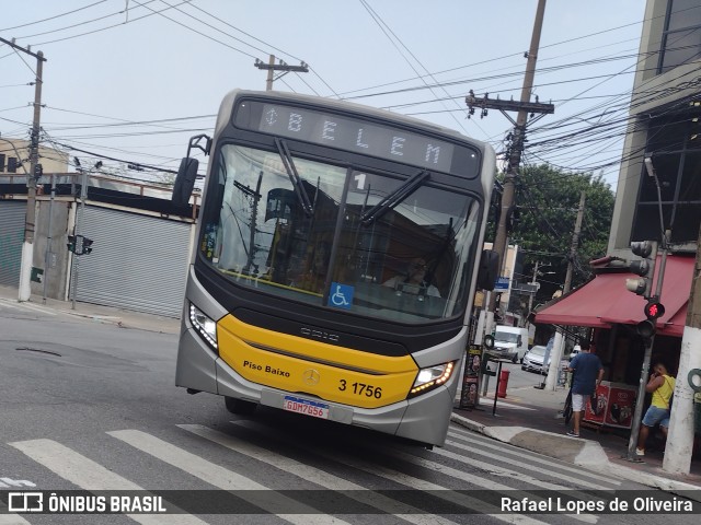 Viação Metrópole Paulista - Zona Leste 3 1756 na cidade de São Paulo, São Paulo, Brasil, por Rafael Lopes de Oliveira. Número da foto: #11495875.