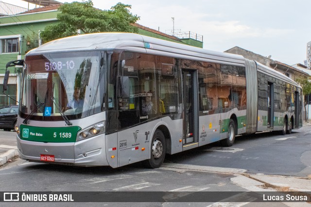 Via Sudeste Transportes S.A. 5 1589 na cidade de São Paulo, São Paulo, Brasil, por Lucas Sousa. ID da foto: 11498042.