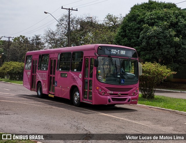 TCGL - Transportes Coletivos Grande Londrina 3353 na cidade de Londrina, Paraná, Brasil, por Victor Lucas de Matos Lima. Número da foto: #11496739.