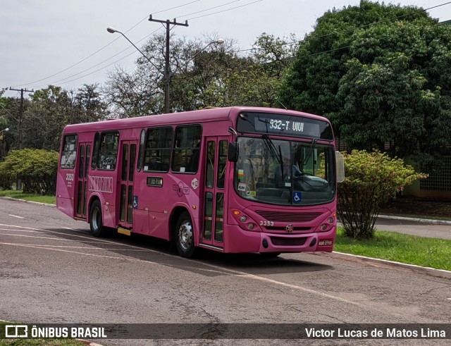 TCGL - Transportes Coletivos Grande Londrina 3353 na cidade de Londrina, Paraná, Brasil, por Victor Lucas de Matos Lima. ID da foto: 11496739.