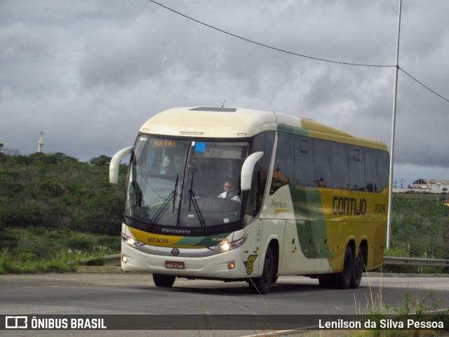 Empresa Gontijo de Transportes 18305 na cidade de Caruaru, Pernambuco, Brasil, por Lenilson da Silva Pessoa. ID da foto: 11420755.