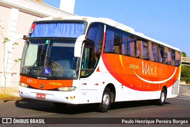 ViaSol Transportes Rodoviários 109039 na cidade de Limeira, São Paulo, Brasil, por Paulo Henrique Pereira Borges. Número da foto: #11425002.