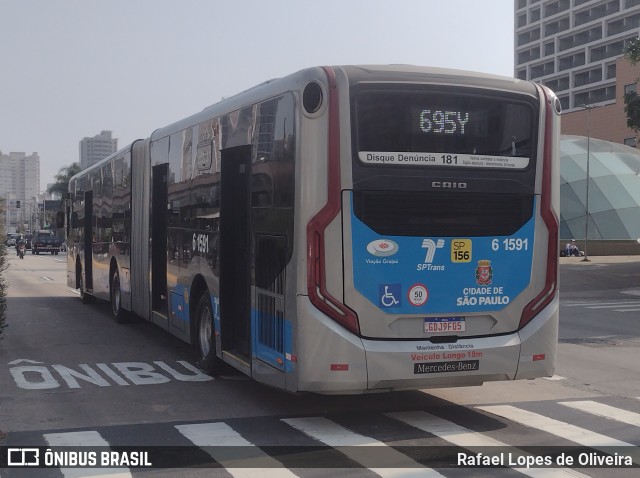 Viação Grajaú S.A. 6 1591 na cidade de São Paulo, São Paulo, Brasil, por Rafael Lopes de Oliveira. Número da foto: #11422673.