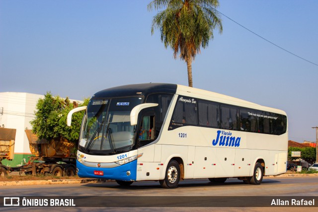 Viação Juína 1201 na cidade de Cáceres, Mato Grosso, Brasil, por Allan Rafael. ID da foto: 11423730.