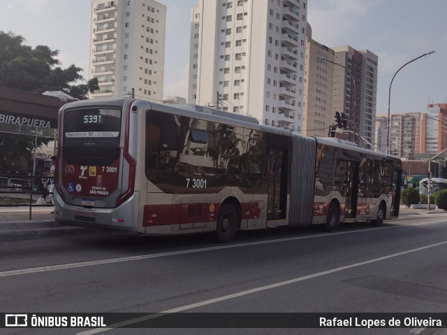 Viação Metrópole Paulista - Zona Sul 7 3001 na cidade de São Paulo, São Paulo, Brasil, por Rafael Lopes de Oliveira. Número da foto: #11422679.