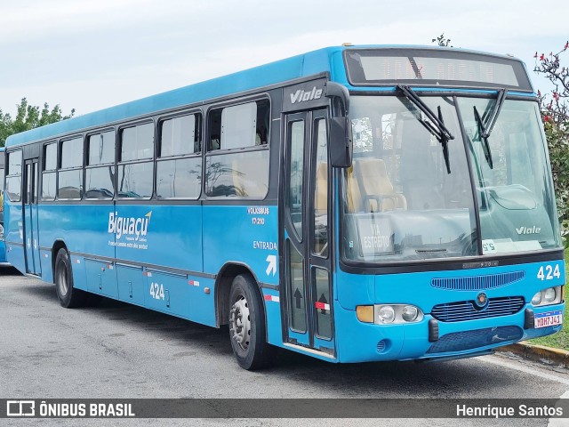 Biguaçu Transportes Coletivos Administração e Participação 424 na cidade de Florianópolis, Santa Catarina, Brasil, por Henrique Santos. ID da foto: 11423603.