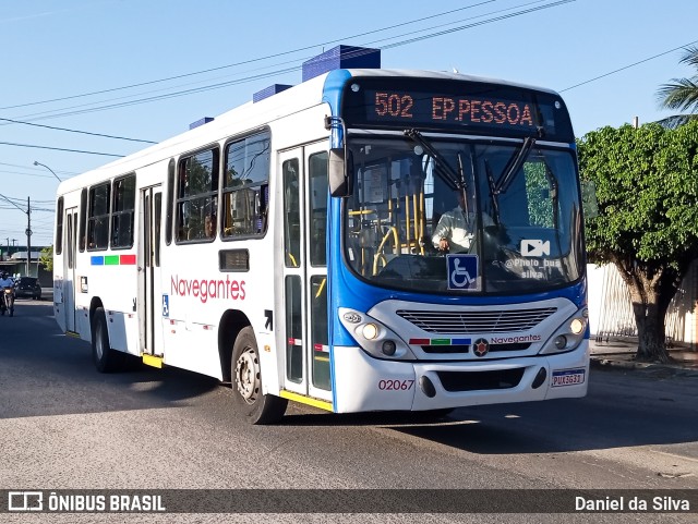 Consórcio Navegantes - 02 > Viação São Jorge > Transurb Transporte Urbano 02067 na cidade de João Pessoa, Paraíba, Brasil, por Daniel da Silva. Número da foto: #11425752.