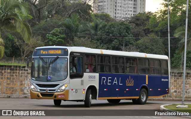 Viação Real 9908 na cidade de Maringá, Paraná, Brasil, por Francisco Ivano. ID da foto: 11425873.