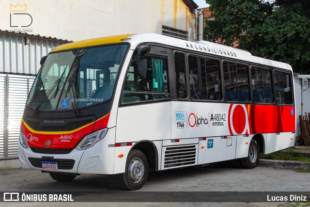 Auto Viação Alpha A48042 na cidade de Rio de Janeiro, Rio de Janeiro, Brasil, por Lucas Diniz. ID da foto: 11424206.