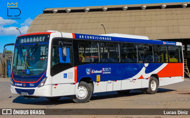 Viação Ideal B28571 na cidade de Rio de Janeiro, Rio de Janeiro, Brasil, por Lucas Diniz. ID da foto: 11423882.