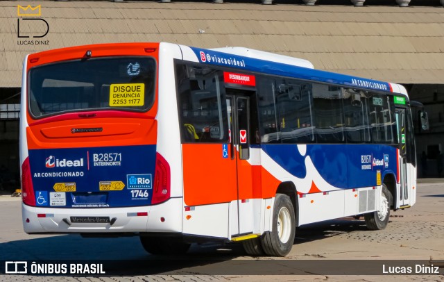 Viação Ideal B28571 na cidade de Rio de Janeiro, Rio de Janeiro, Brasil, por Lucas Diniz. ID da foto: 11423885.