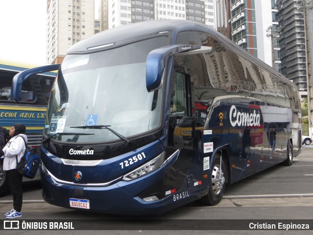 Viação Cometa 722501 na cidade de Barueri, São Paulo, Brasil, por Cristian Espinoza. ID da foto: 11423660.