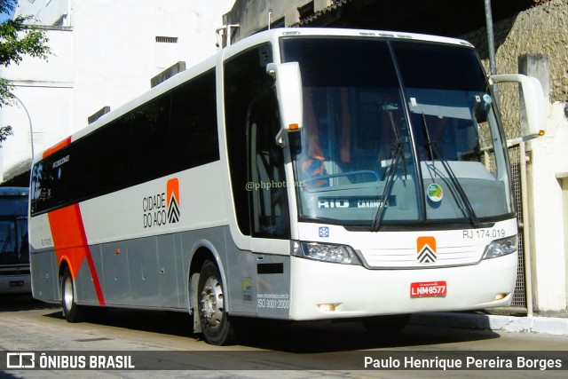 Viação Cidade do Aço RJ 174.019 na cidade de Rio de Janeiro, Rio de Janeiro, Brasil, por Paulo Henrique Pereira Borges. Número da foto: #11425101.