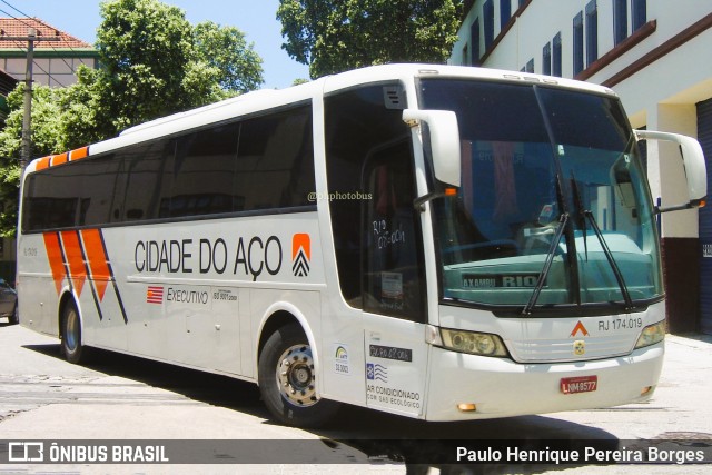 Viação Cidade do Aço RJ 174.019 na cidade de Rio de Janeiro, Rio de Janeiro, Brasil, por Paulo Henrique Pereira Borges. Número da foto: #11425093.
