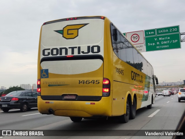 Empresa Gontijo de Transportes 14645 na cidade de São Paulo, São Paulo, Brasil, por Vanderci Valentim. ID da foto: 11426600.