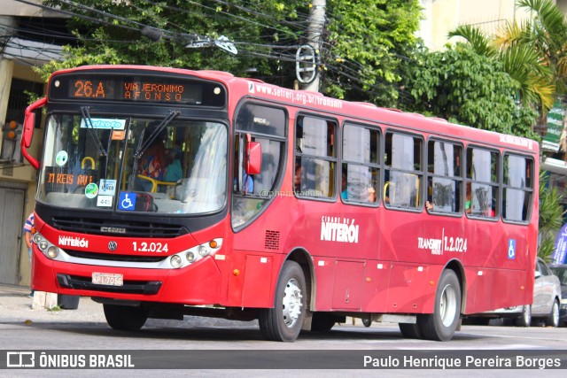 Transportes Peixoto 1.2.024 na cidade de Niterói, Rio de Janeiro, Brasil, por Paulo Henrique Pereira Borges. Número da foto: #11427817.