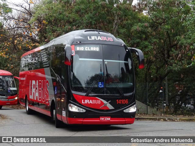Lirabus 14106 na cidade de São Paulo, São Paulo, Brasil, por Sebastian Andres Maluenda. Número da foto: #11427169.