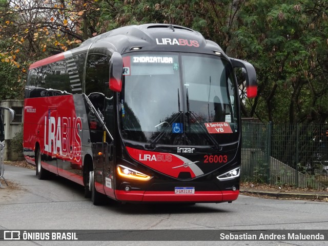 Lirabus 26003 na cidade de São Paulo, São Paulo, Brasil, por Sebastian Andres Maluenda. Número da foto: #11427226.