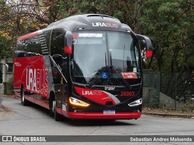 Lirabus 26003 na cidade de São Paulo, São Paulo, Brasil, por Sebastian Andres Maluenda. ID da foto: 11427226.