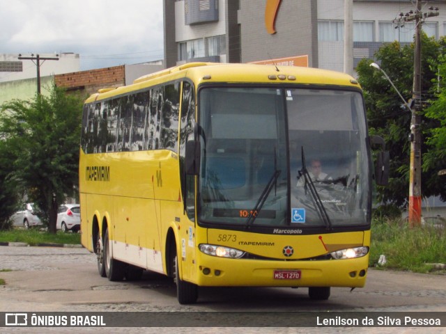 Viação Itapemirim 5873 na cidade de Caruaru, Pernambuco, Brasil, por Lenilson da Silva Pessoa. ID da foto: 11427369.