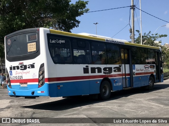 Auto Lotação Ingá RJ 210.026 na cidade de Niterói, Rio de Janeiro, Brasil, por Luiz Eduardo Lopes da Silva. ID da foto: 11427986.