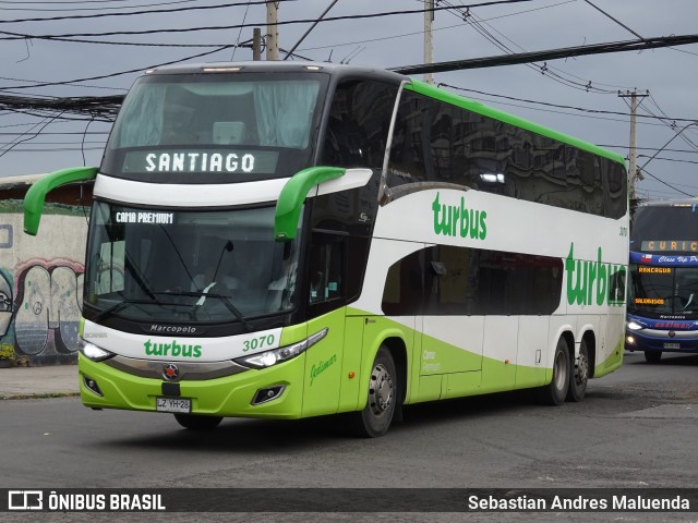 TurBus 3070 na cidade de Estación Central, Santiago, Metropolitana de Santiago, Chile, por Sebastian Andres Maluenda. ID da foto: 11428013.