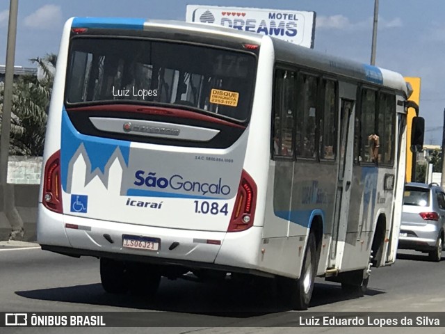 Icaraí Auto Transportes 1.084 na cidade de São Gonçalo, Rio de Janeiro, Brasil, por Luiz Eduardo Lopes da Silva. Número da foto: #11428023.