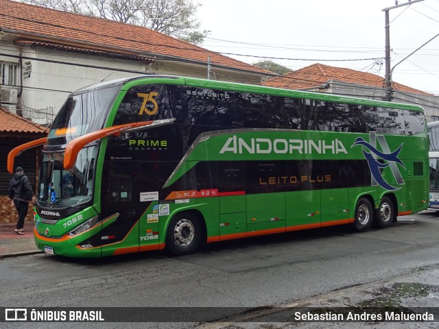 Empresa de Transportes Andorinha 7052 na cidade de São Paulo, São Paulo, Brasil, por Sebastian Andres Maluenda. ID da foto: 11427933.